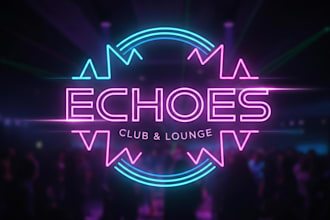 design a vibrant and electrifying nightclub logo for your brand