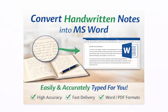 convert handwritten notes into accurate word documents