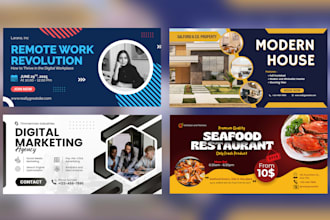 design eye catching spotify or youtube banner for you