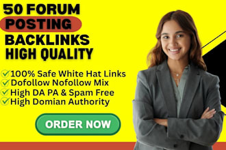 provide 100 forum posting to improve SEO website authority