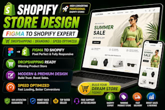 convert your figma or xd design into a high converting shopify store