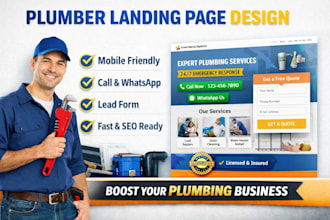 design a plumber landing page to get more calls and leads