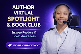 host author virtual spotlight, book club readers engagement to boost awareness