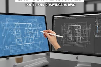 convert PDF or images to dwg and create precise 2d autocad