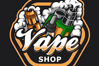 create a fantastic unique beautiful vape logo design