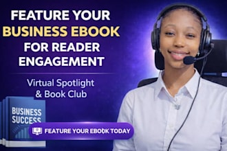 feature author business ebook on virtual spotlight, book club readers engagement