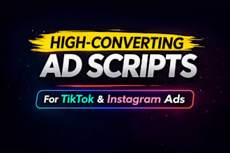 write high converting tiktok and instagram ad scripts for your product