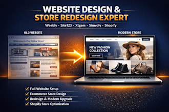 build weebly site123 xtgem simvoly website  design store redesign shopify store