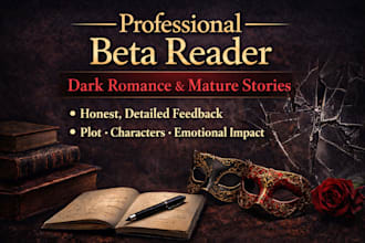 beta read your dark romance or adult fiction story
