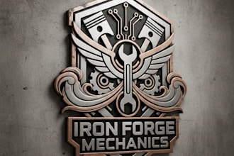design a strong and professional machine logo for your brand
