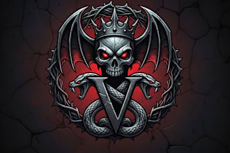 design a dark and edgy villain logo for your brand