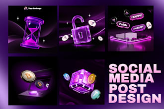 design social post graphic for facebook, instagram and twitter for you