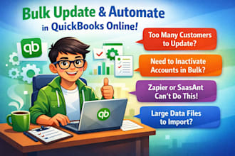 quick quickbooks cleanup, bookkeeping with api