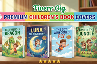 do story book cover, custom children book, story book, picture book illustration