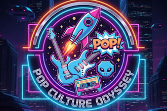 design a fun and eye catching pop culture logo for your brand