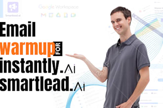 do instantly ai or smartlead cold outreach email warm up with google workspace