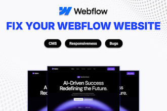fix, edit, or optimize your webflow website professionally