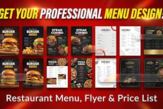 do modern food menu design, restaurant menu, business digital menu, TV menu