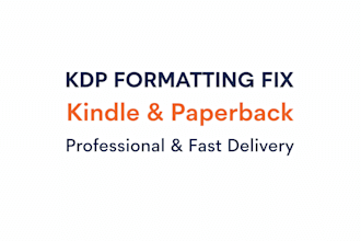 fix kindle KDP formatting errors and upload issues