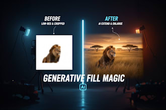 enlarge and extend your image background using ai generative fill