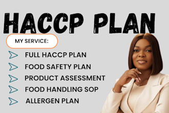 make full customized haccp plan, food safety documentation procedures monitoring
