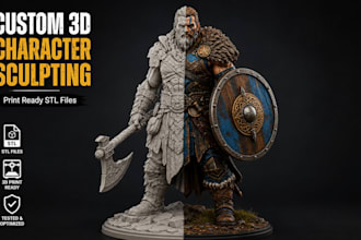 sculpt an epic custom character or miniature for 3d printing