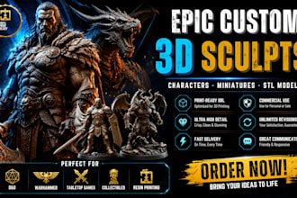 sculpt an epic custom character or miniature for 3d printing