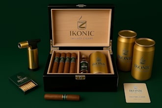 design custom cigar labels, band, ring, box, and cigar logo for your business