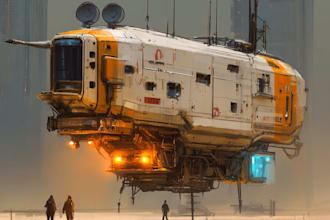 sci fi art and spaceship design