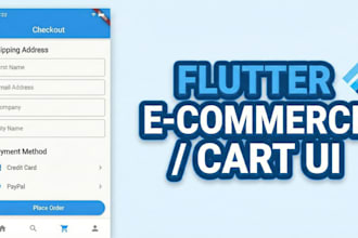 build a flutter ecommerce or cart app UI