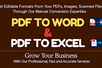 convert pdf to word or pdf to excel efficiently