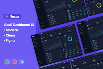 design modern saas dashboard UI UX in figma
