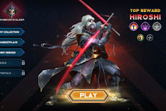 design unreal engine UI UX, 2d or 3d menus, and hud for mobile, web games