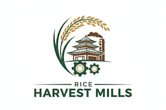 design a professional and eye catching rice mill logo for your brand