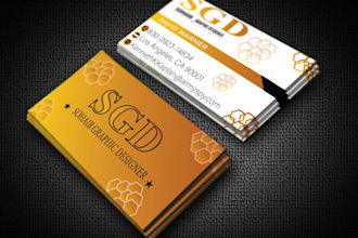 design double sided business card and brand identity