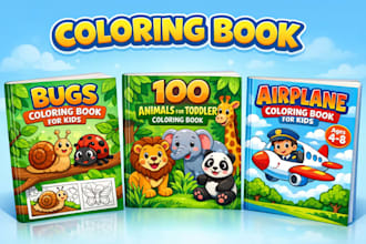 design high quality KDP coloring book, kids activity book,  premium puzzle book