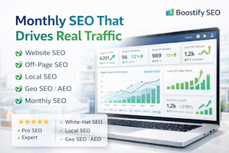 optimize monthly website local and off page seo backlink aeo geo aio website