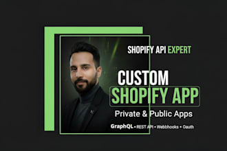 shopify custom private and public app developer shopify , API  graphql