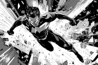 draw superhero comic book,superhero and comic book