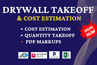do drywall takeoff and construction estimate
