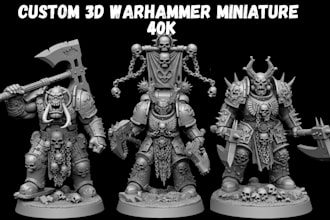 sculpt 3d miniature 3d figurine warhammer tabletop dnd 3d model for 3d printing