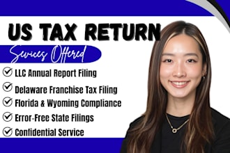 file llc annual report for US llc in florida, wyoming, delaware franchise tax