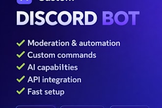 build an automated discord bot with custom features