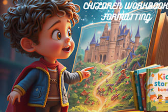 create children workbook formatting canva ebook design KDP book formatting