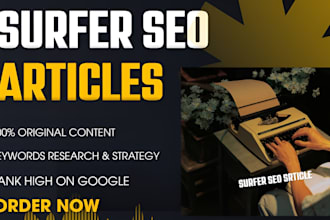 write surfer SEO optimized blog posts and articles that rank on google