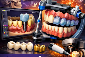 do exocad dental cad design for crowns, bridges implants