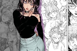 drawing a comic manga character concept nsfw and sfw