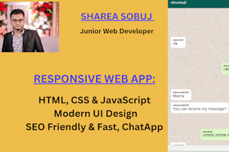 build a responsive web application using HTML CSS javascript