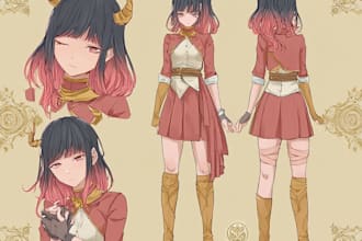 do a character design, character sheet, anime commissions