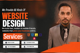 create a modern responsive website using HTML CSS js bootstrap angular